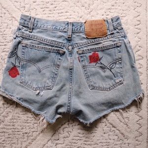 Hand Painted Levi’s Shorts